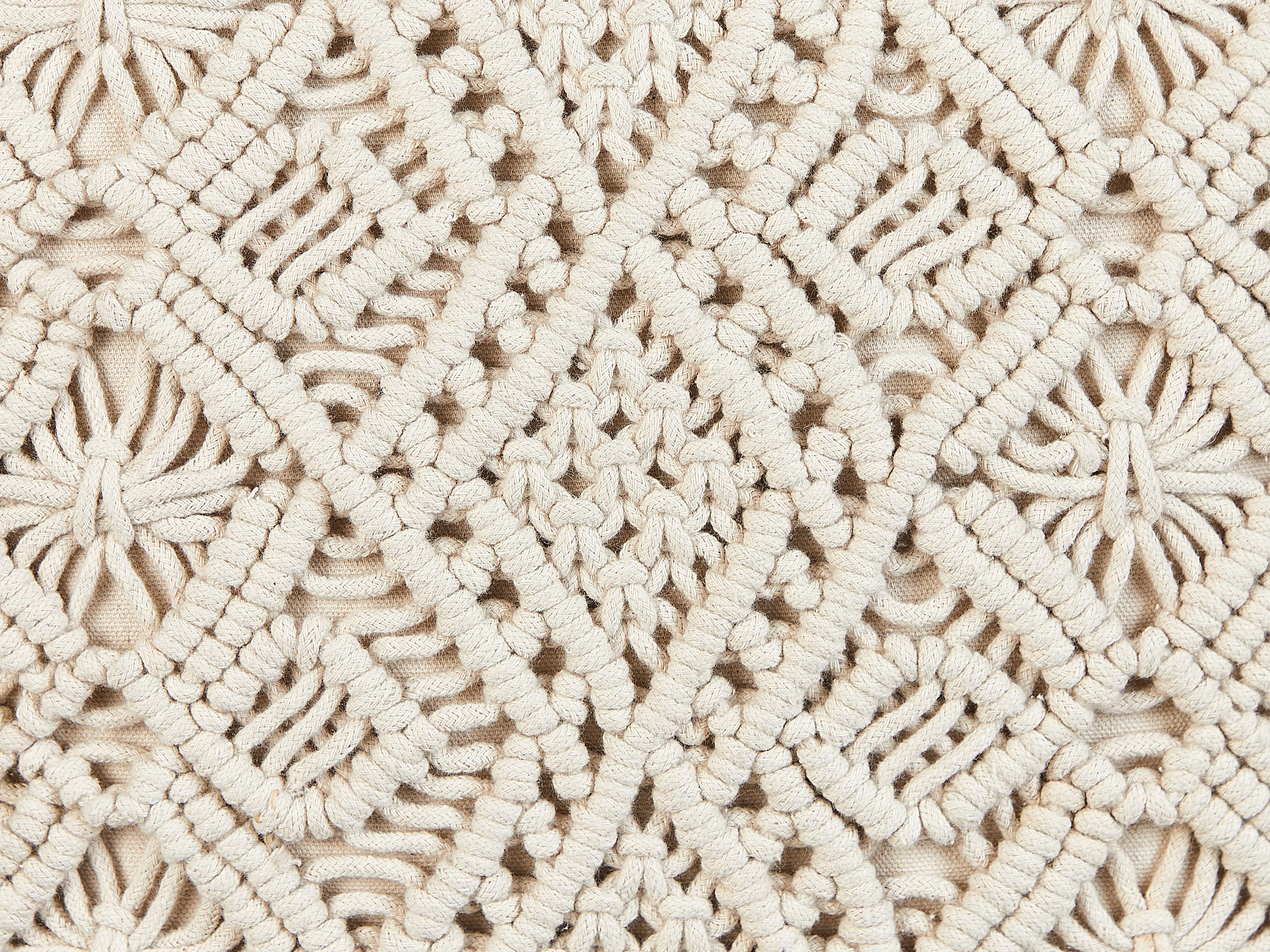 Set van 2 sierkussens PATTAN Katoen 45 x 45 cm Beige geometrisch patroon