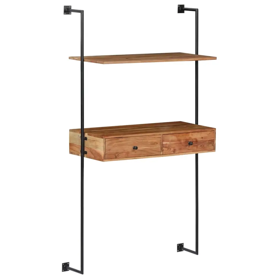 vidaXL - Wandbureau - Bruin - Hout