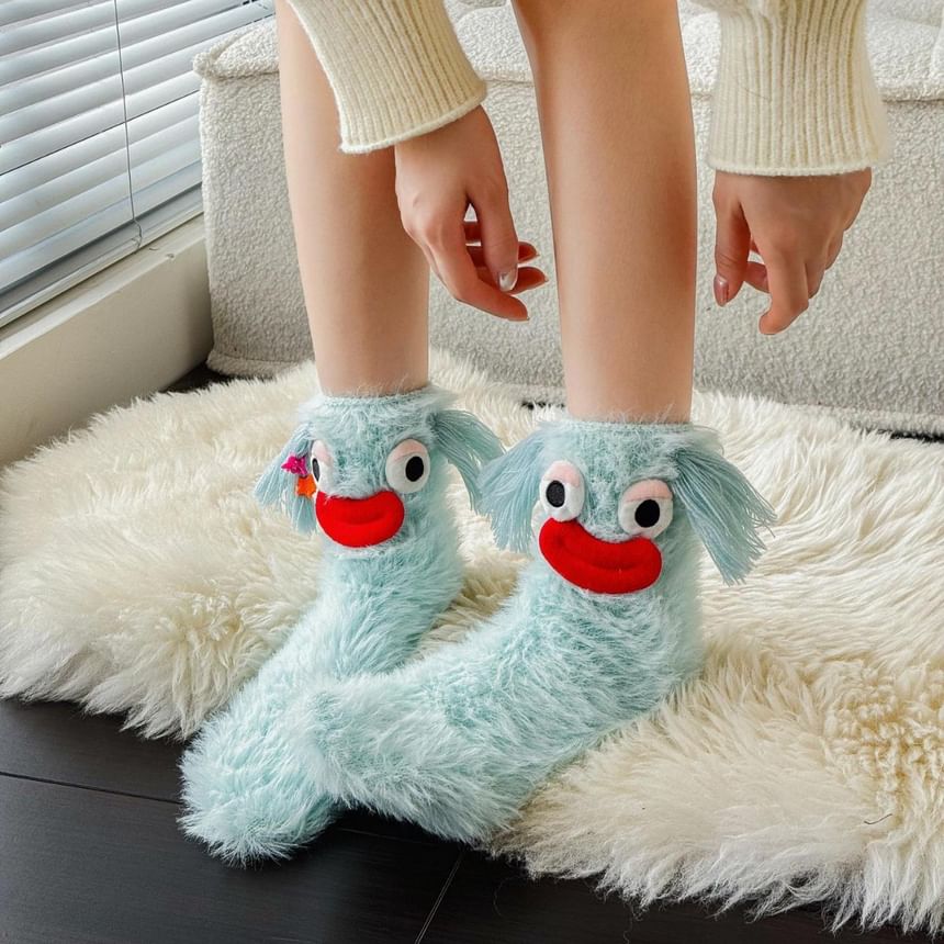 Loverly - Cartoon Fluffy Korte Sokken
