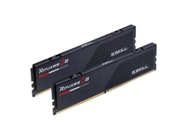 G.Skill Ripjaws S5 - DDR5 - sæt - 32 GB: 2 x 16 GB - DIMM 288-PIN lav profil - 6800 MHz / PC5-54400 - CL34 - 1.4 V - ikke bufferet - on-die ECC - mat sort