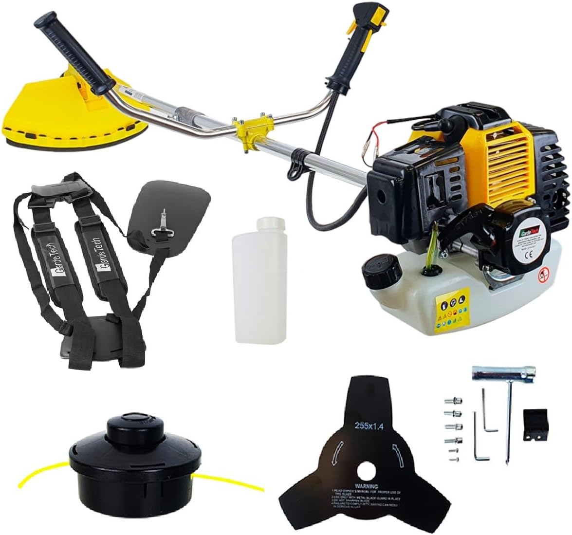 Rasentrimmer 3 PS Rasenmäher Benzin | Freischneider Motorsense Benzin Profi-Trimmer für Jeden Garten | Praktisches Gartengerät