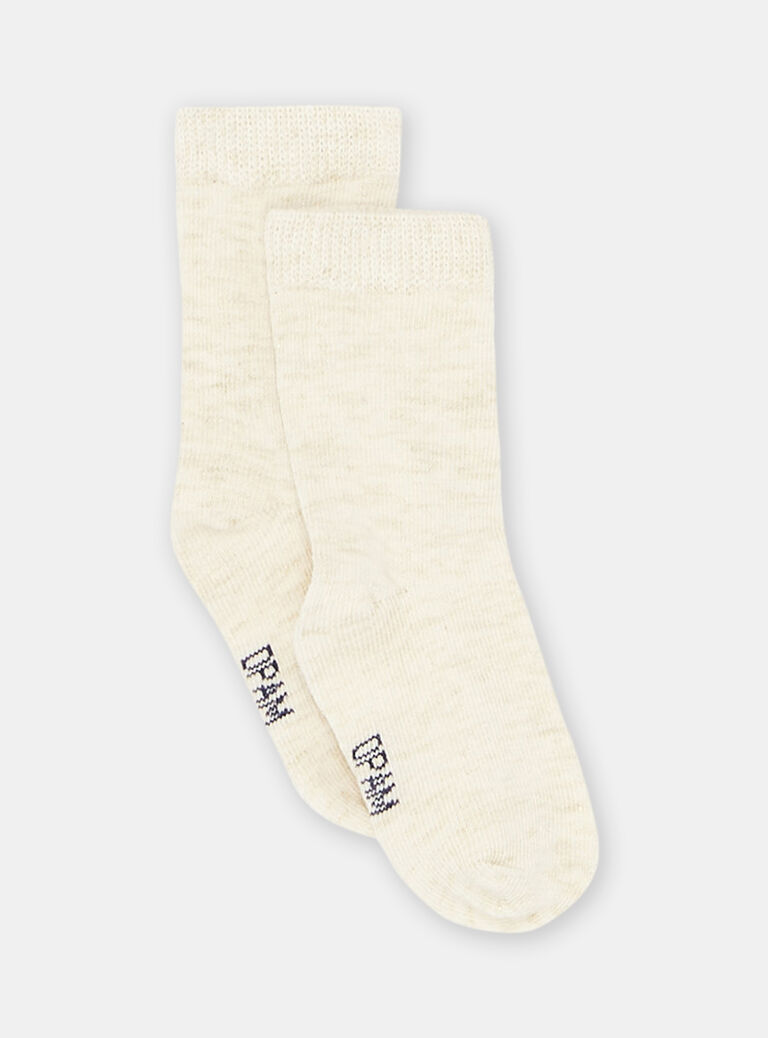 Chaussettes brillantes beige clair bébé fille