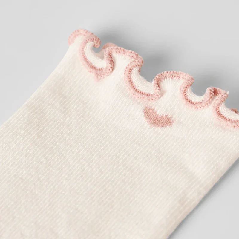 Lil' Atelier Lil' Atelier sokken NMFFiducia coconut milk misty rose