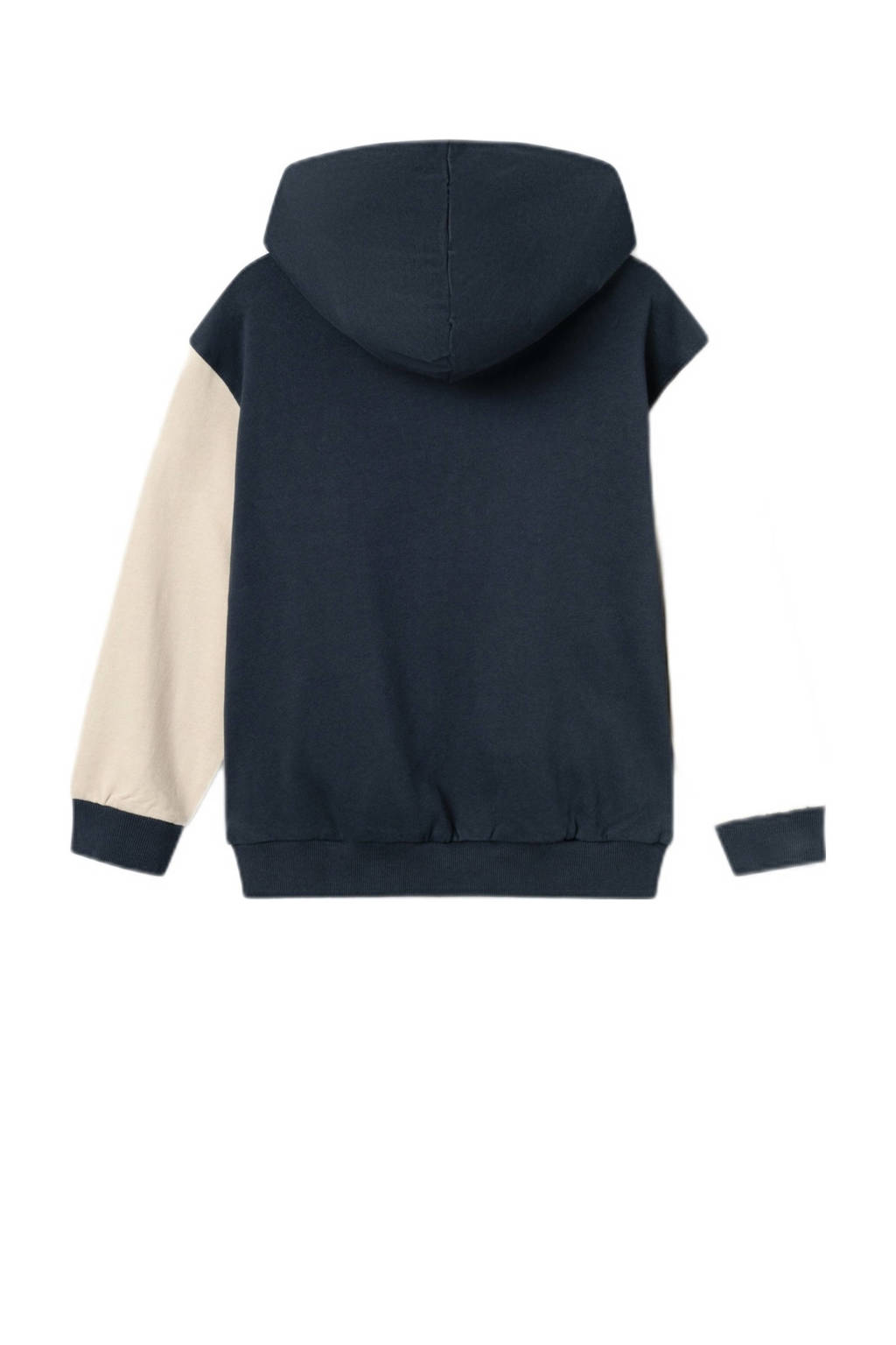 NAME IT sweatvest NKMLEBASTIAN met tekst donkerblauw/ecru