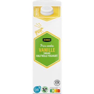 Jumbo Halfvolle Yoghurt met Vanillesmaak 1 L