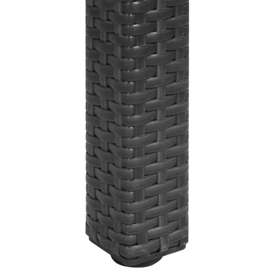 vidaXL - Buiten Eettafel - Zwart - Poly rattan