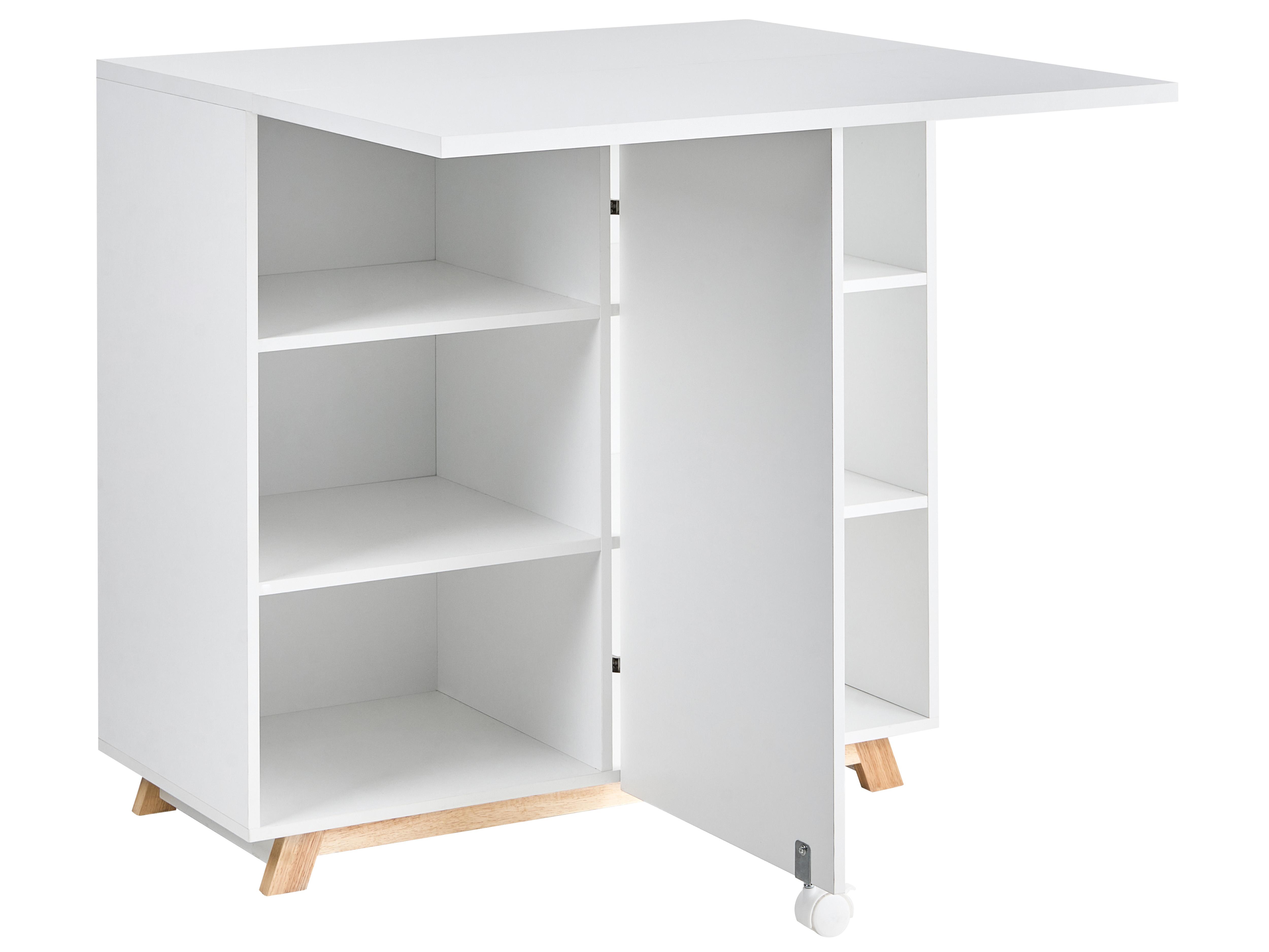Secretaire FLOMOT Wit 80 cm 40/80 cm inklapbaar