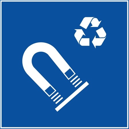 Panneau Recyclage - Acier magnétique - PI PF 064 - ISO 7001