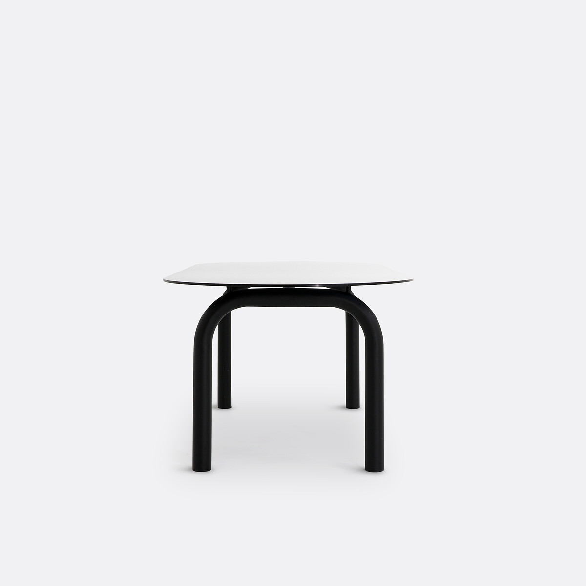 LA REDOUTE INTERIEURS<br>Mesa em aço e vidro fumê, Polly