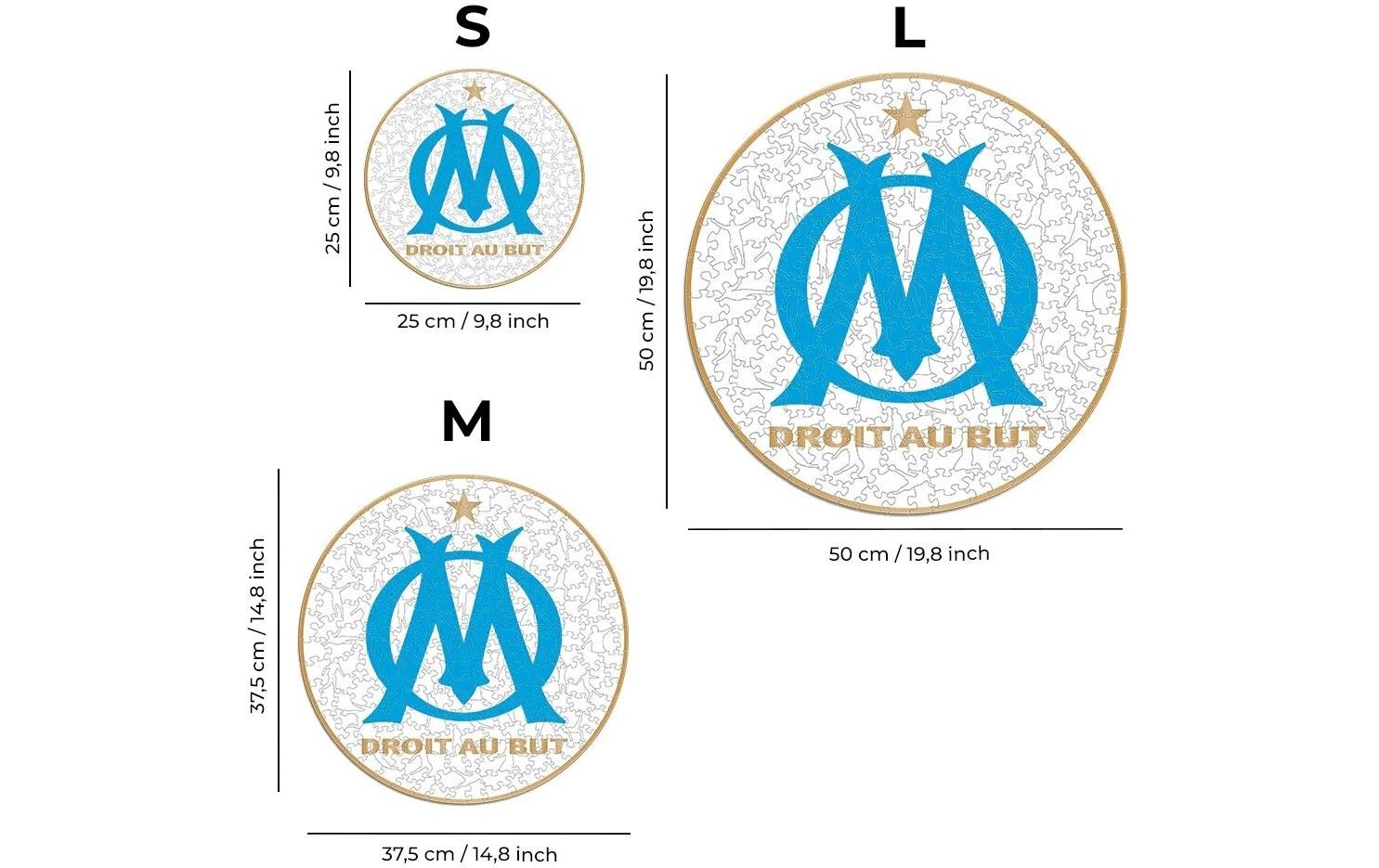 Puzzle »Iconic Olympique Marseille – Logo« Holzart: Birke (Herkunftsland: China)
