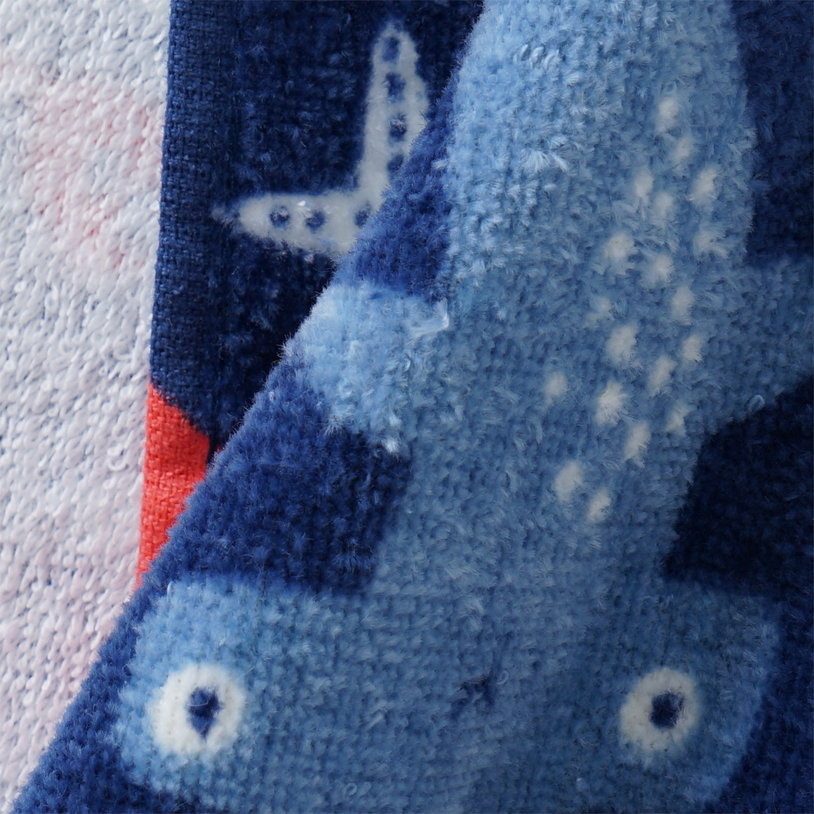 Topolino Badeponcho mit Meerestieren dunkelblau