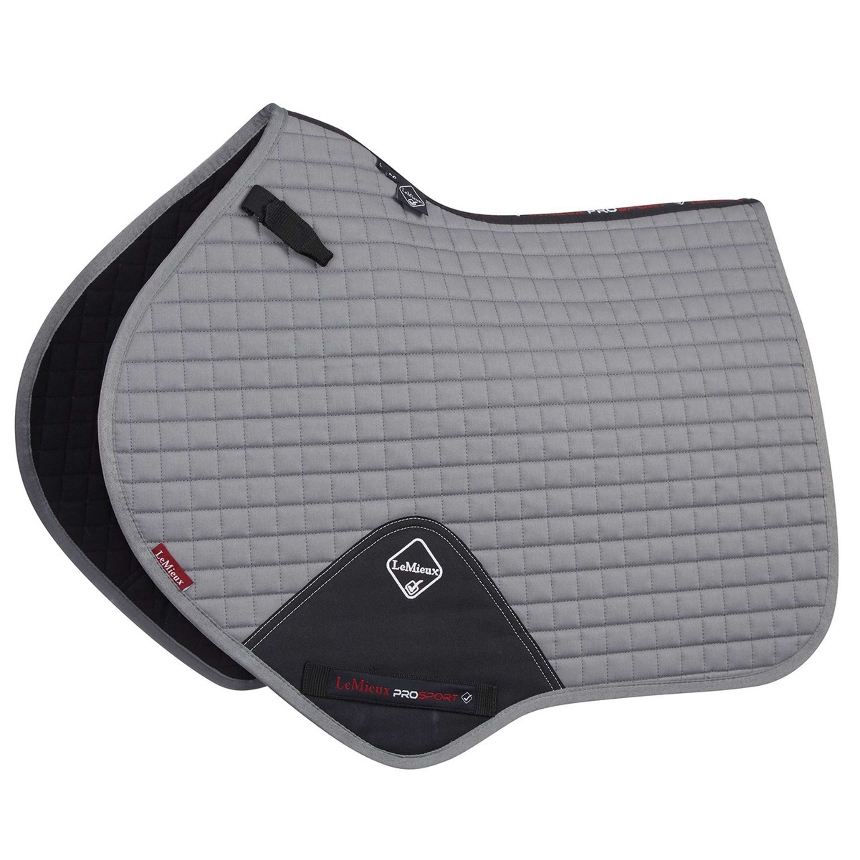 LeMieux Zadeldekje Prosport Plain Squares CC Grijs