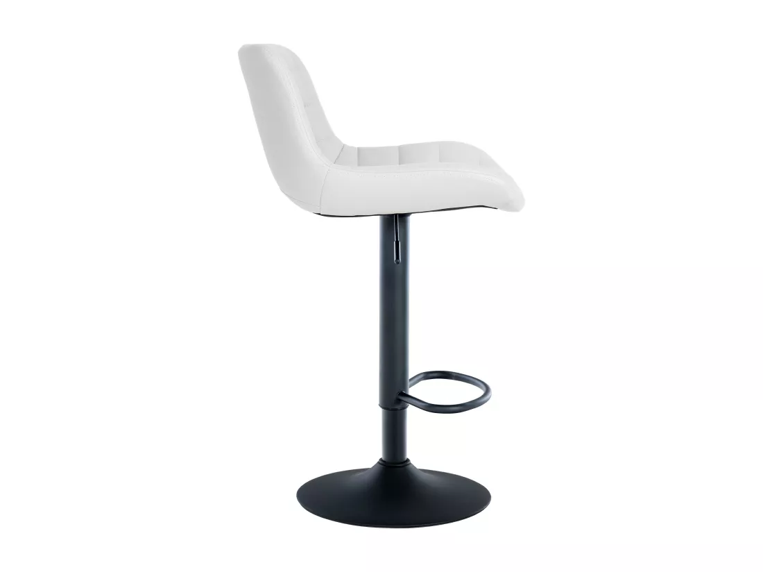 Lot de 2 Tabouret de bar - Similicuir - Blanc - Tover