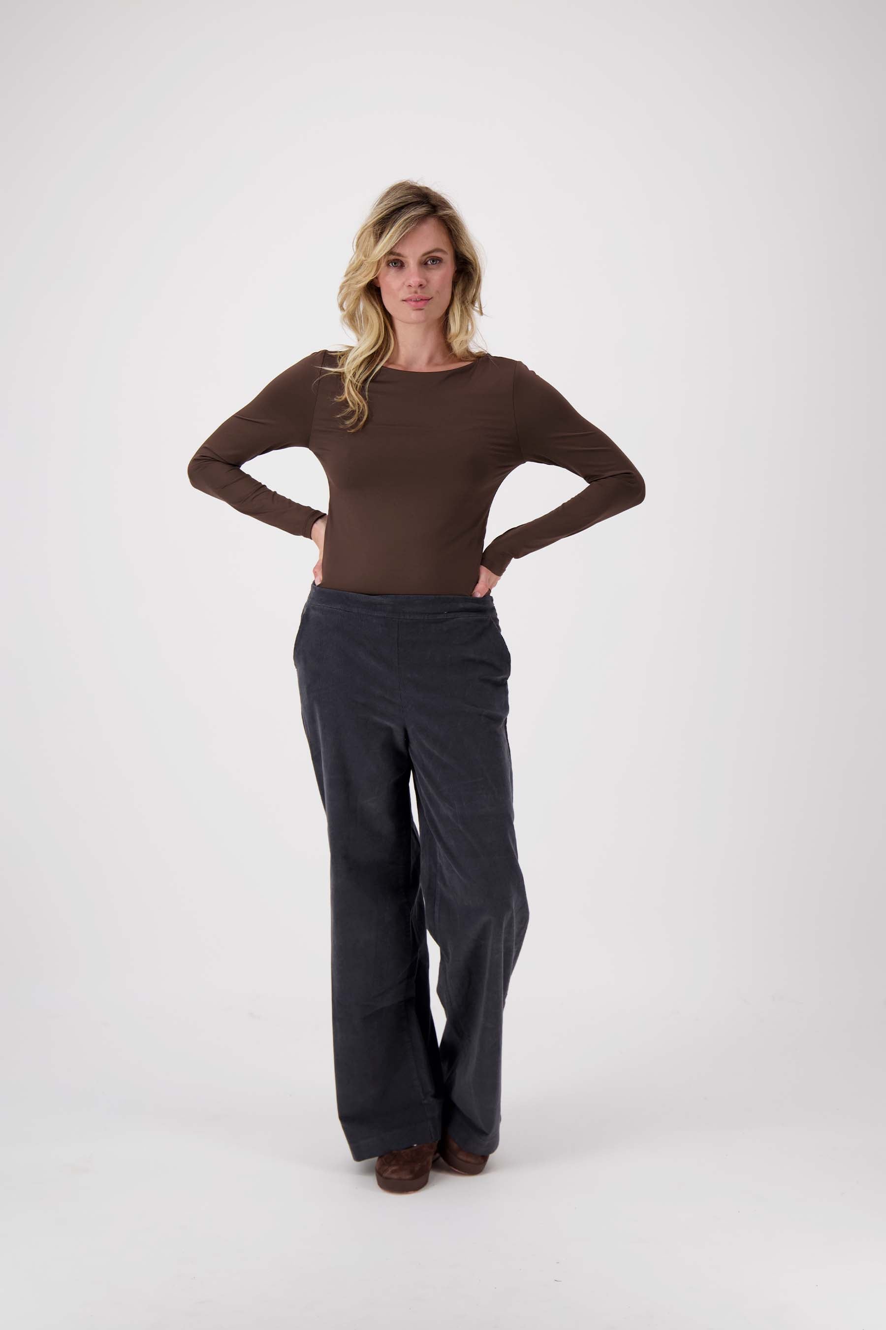corduroy broek met elastaan