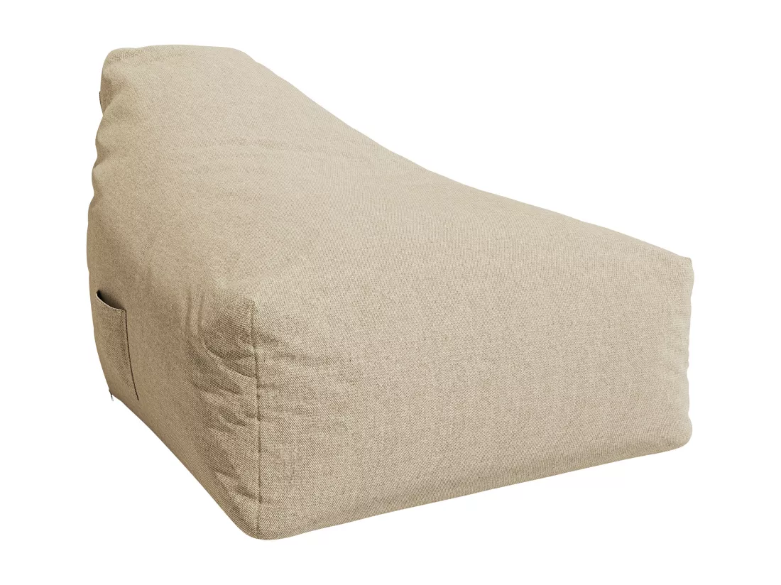 Pouf poire de jardin en tissu - Beige - KURUBI de MYLIA