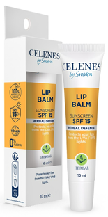 Celenes by Sweden Lip Balm  Sunscreen SPF15 Herbal Defense 10ML