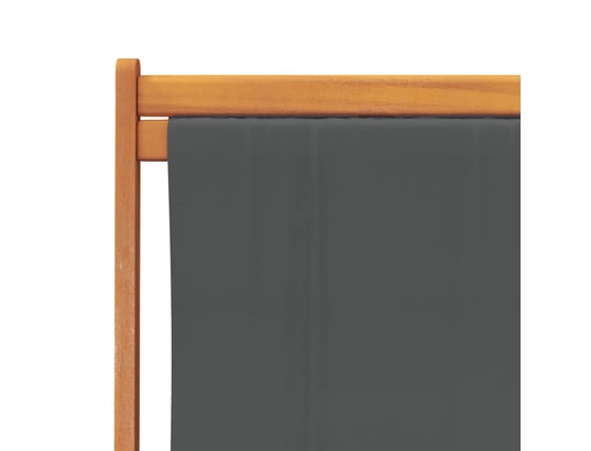 VIDAXL - Chilienne Chaises de plage pliables lot de 2 gris tissu