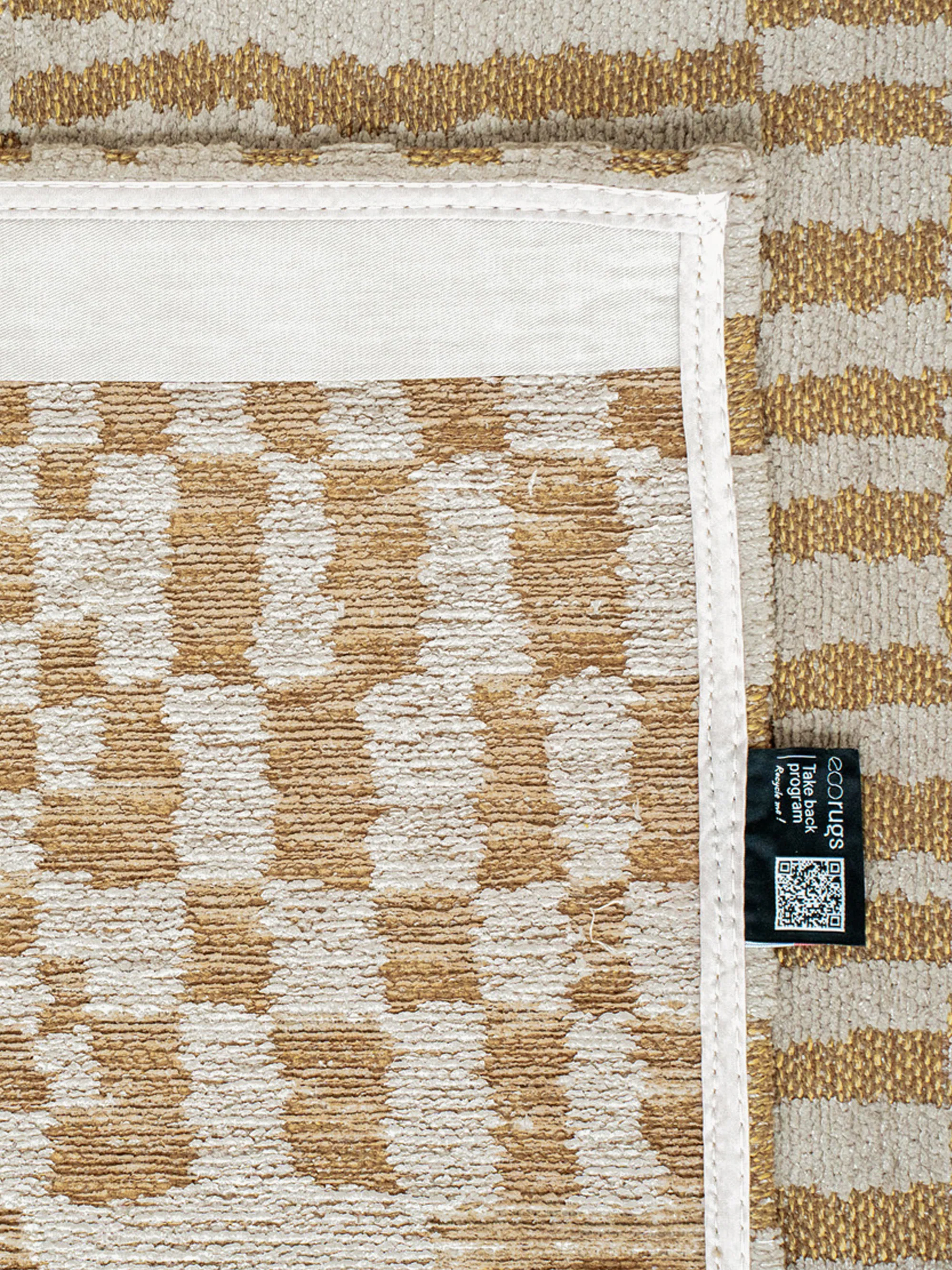 Wasbaar jacquard in- & outdoor vloerkleed Berber