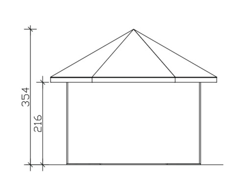 SKAN HOLZ She Shed Almelo paviljoen met vloer, 350 x 303 cm, Zweeds rood