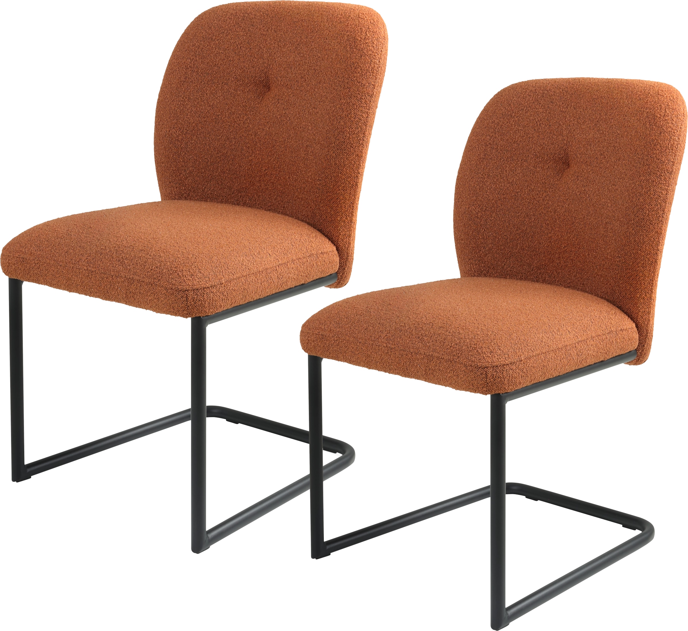 TOM TAILOR HOME Freischwinger »PEBBLE CHAIR« (Set) 2 Stk.Esszimmerstuhl, Freischwinger, 140 kg belastbar, Rundrohrgestell