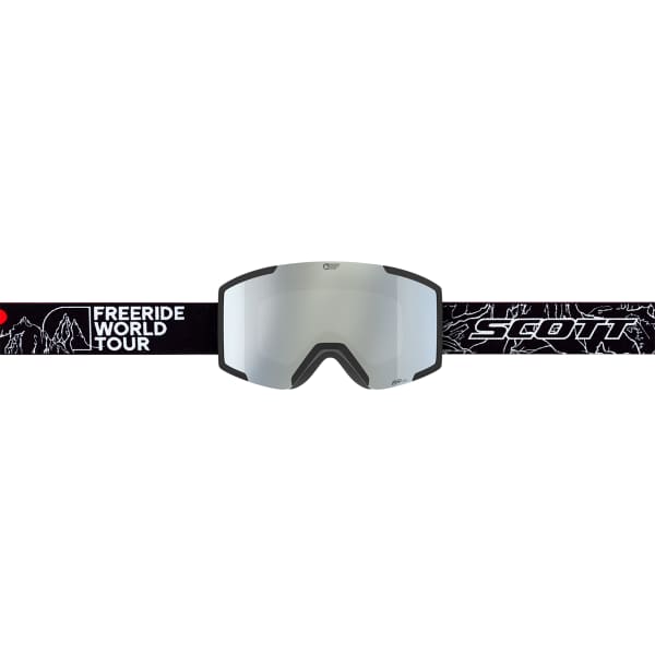 Masque de ski SCOTT SHIELD FWT BLACK/WHITE/AMP WHITE CHROME S2