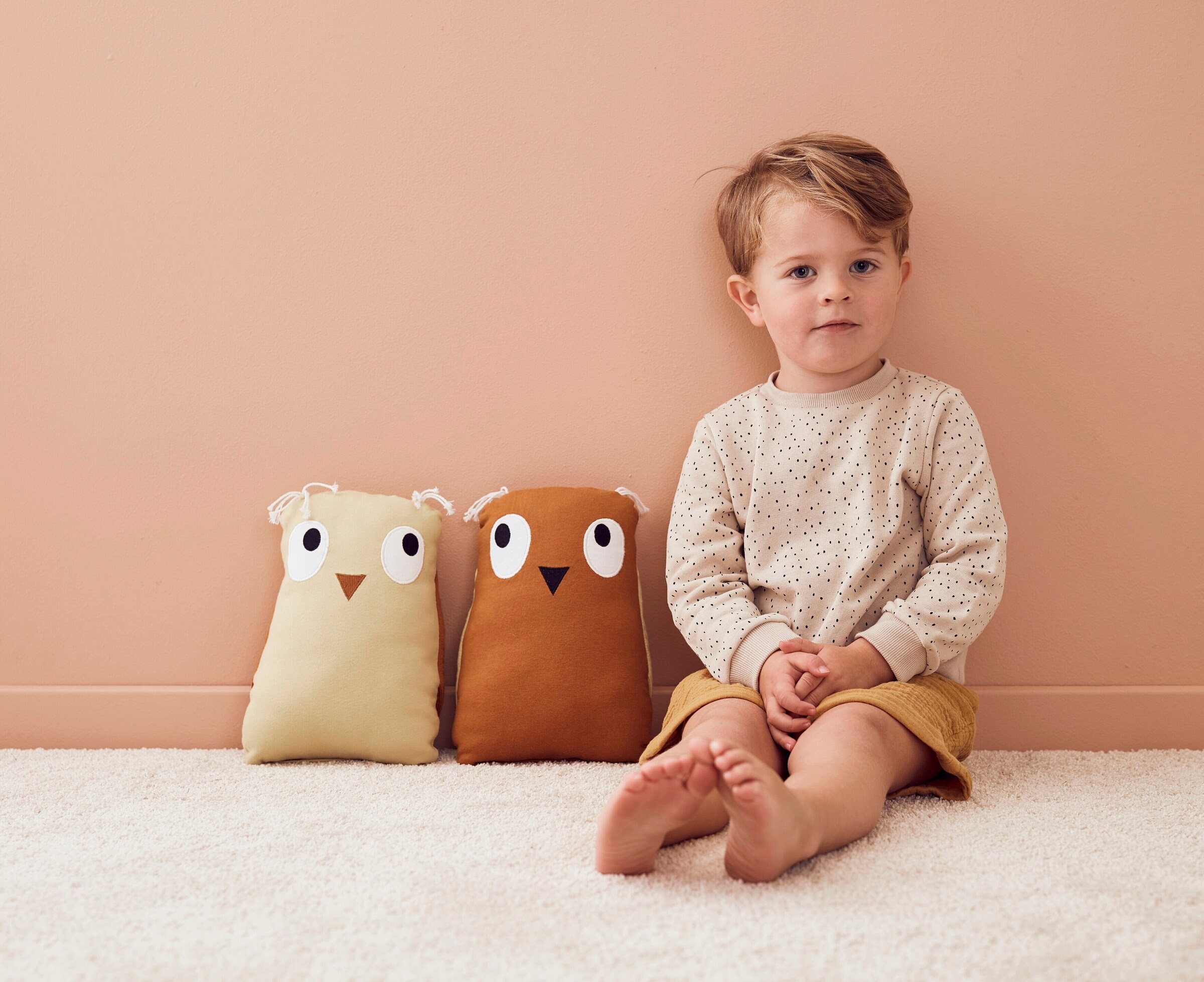 Kids Concept Plüschtier Eule Edvin braun