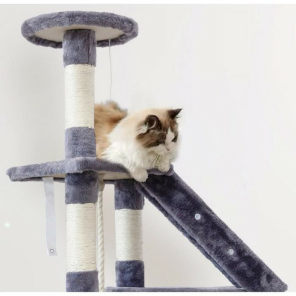 Arbre a chat marie - 40x55x120cm - gris