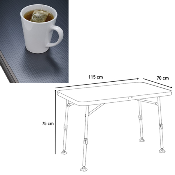 Table Trigano Premium 115x70cm