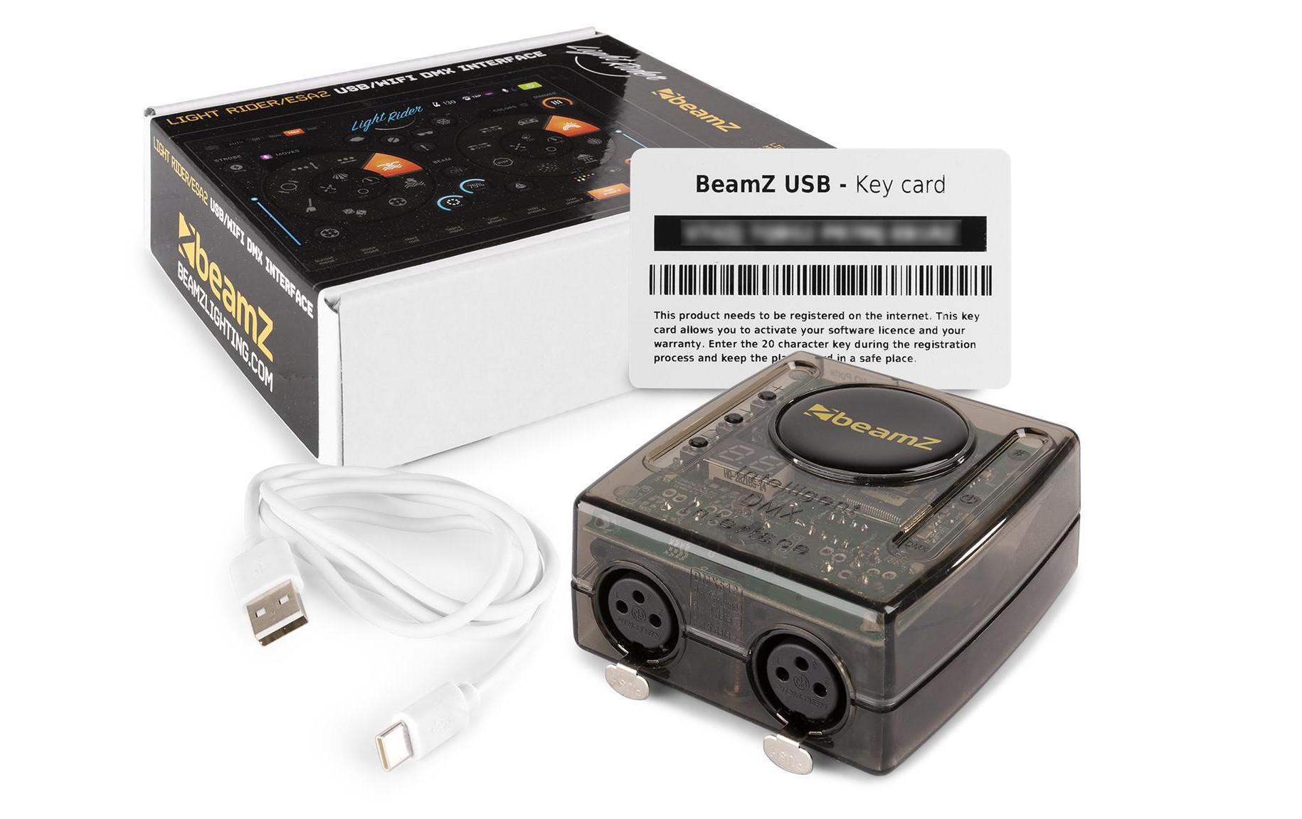 Lichtsteuerung Light Rider / ESA2 USB / WiFi<br>USB / WiFi DMX-Interface mit Software