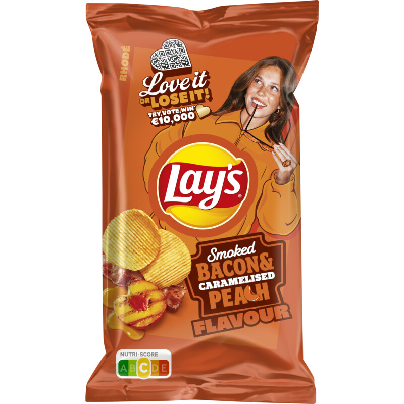 Lay's Smoked bacon & caramelised peach flavour