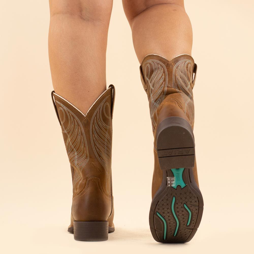 Ariat cowboyboots wide square bruin
