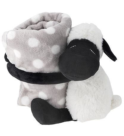 Bloomingville Kuscheltier m. Decke - 25 cm - Dolly - Weiß