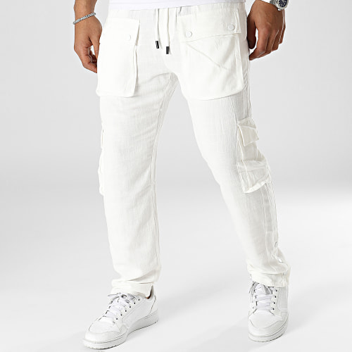 Pantalon Cargo Blanc