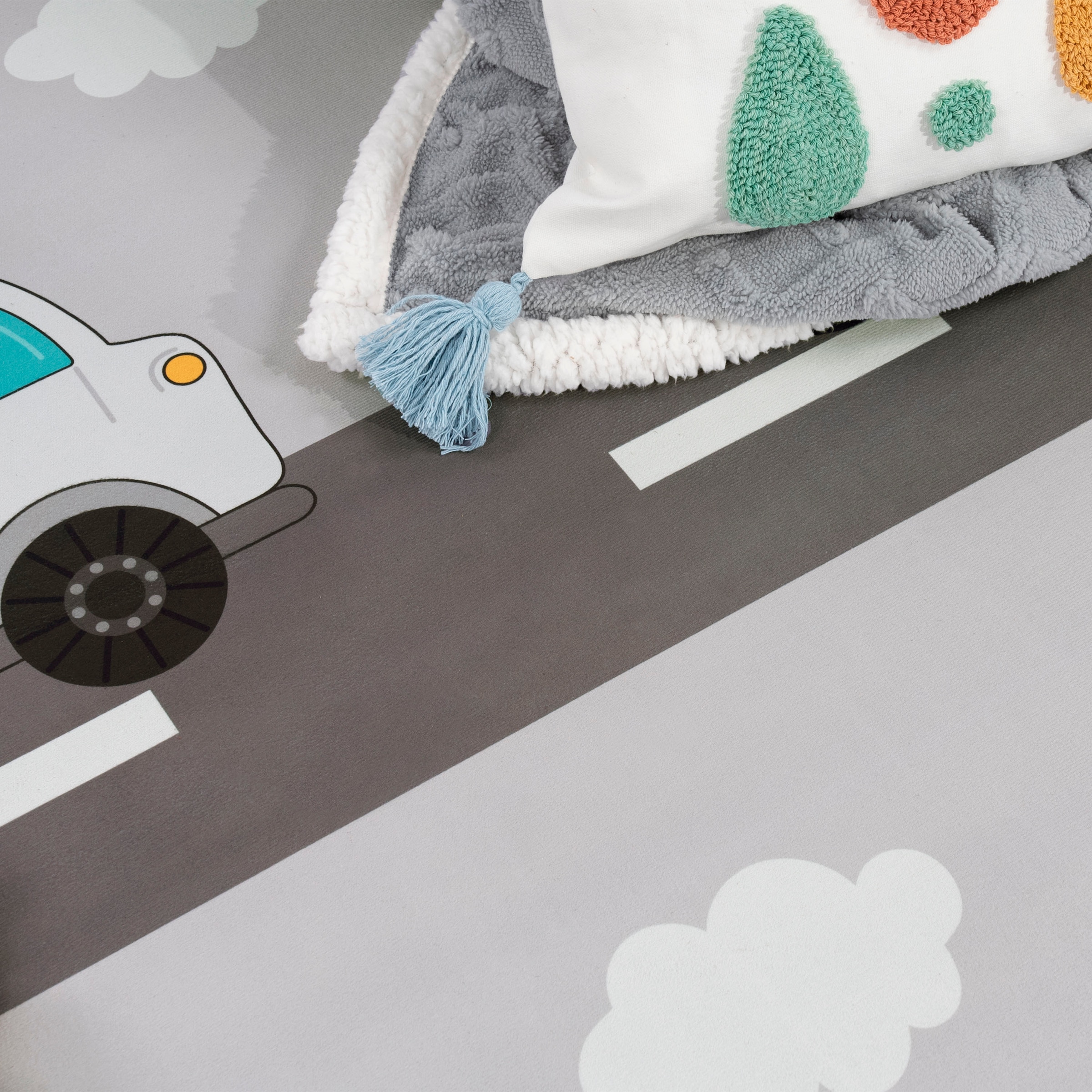 Paco Home Kinderteppich »Bino 578« rechteckig 4 mm Höhe Spielteppich, Motiv Autos & Baustelle, Kinderzimmer