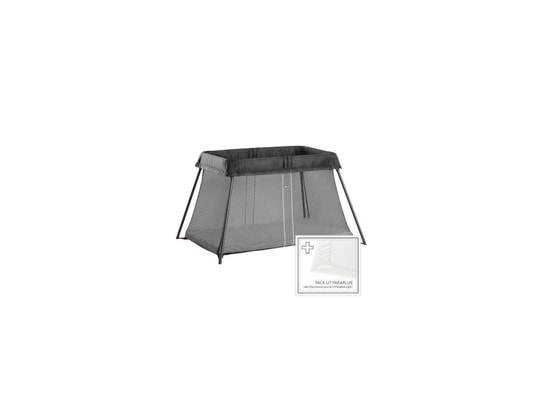 BABYBJORN - Lit bébé Lit Parapluie + Drap-housse - Noir