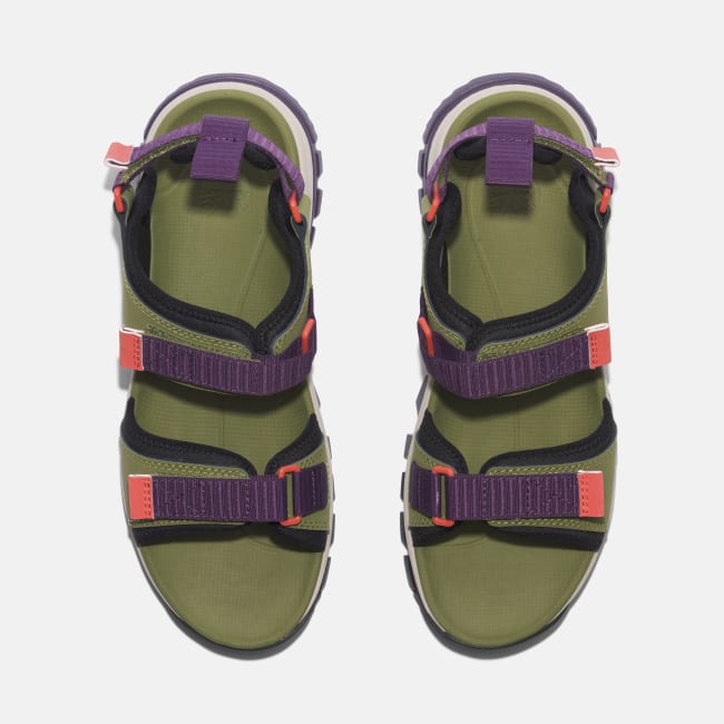 Sandalo a Doppia Fascia Lincoln Peak da Donna in                verde