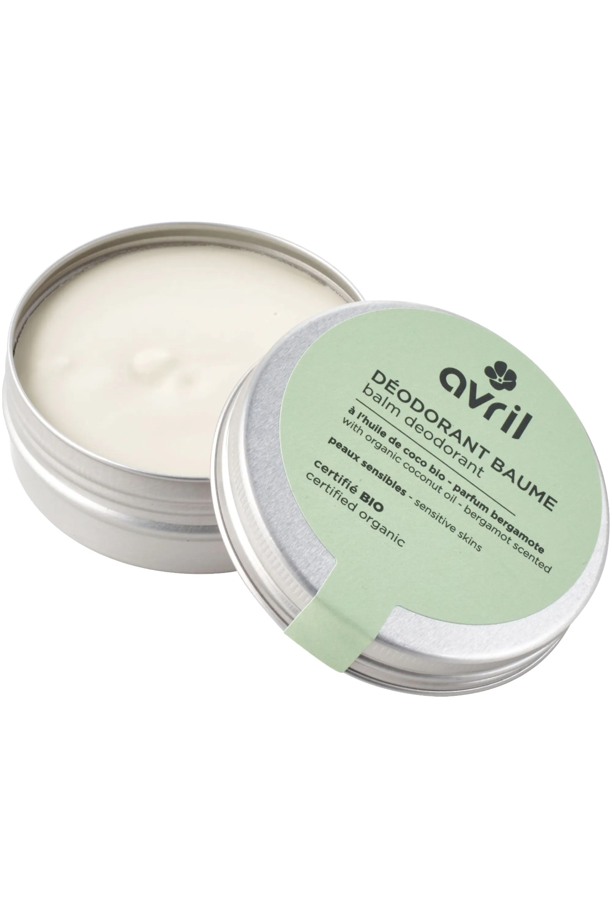 Avril Déodorant baume peaux sensibles parfum bergamote certifié bio-75 g