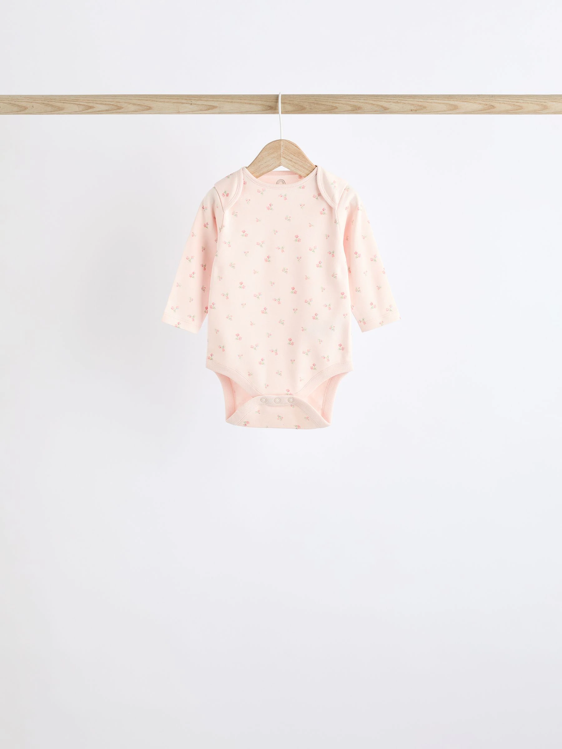Roze met konijnen - Babyrompertjes met lange mouwen