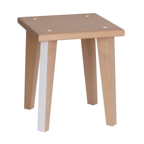Tabouret elémentaire  blanc loft