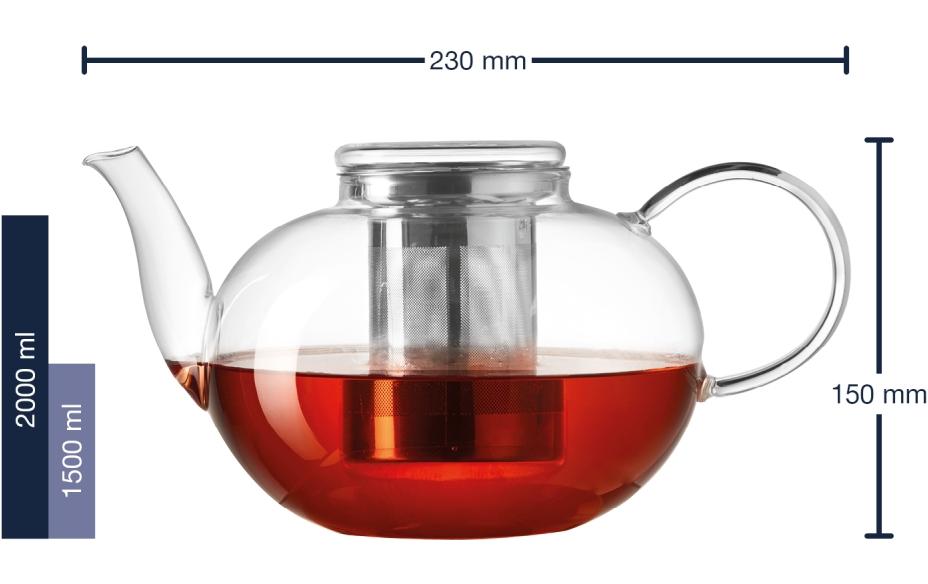 Teekanne Moon 1.5 l, TransparentFür die Zubereitung von Tee