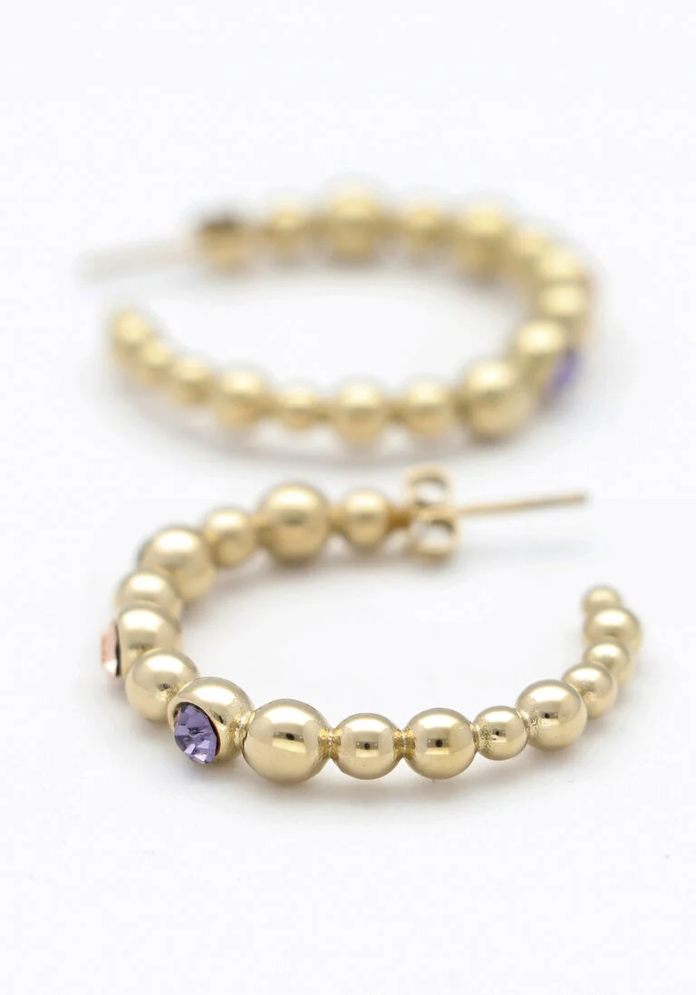 NOTRE-V gouden notre-v oorbellen earring stone multi