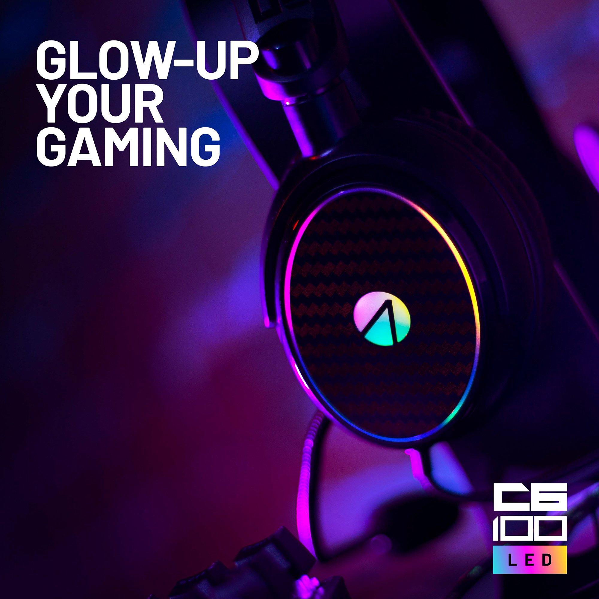 Stealth C6 100 LED Light Up Gaming Headset PS4 PS5 Xbox One Series S Series X Switch PC And mobile