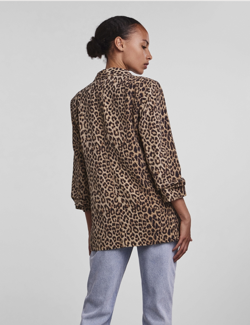PIECES BLAZER BOSELLA MANCHES 3/4 IMPRIMÉ LÉOPARD
