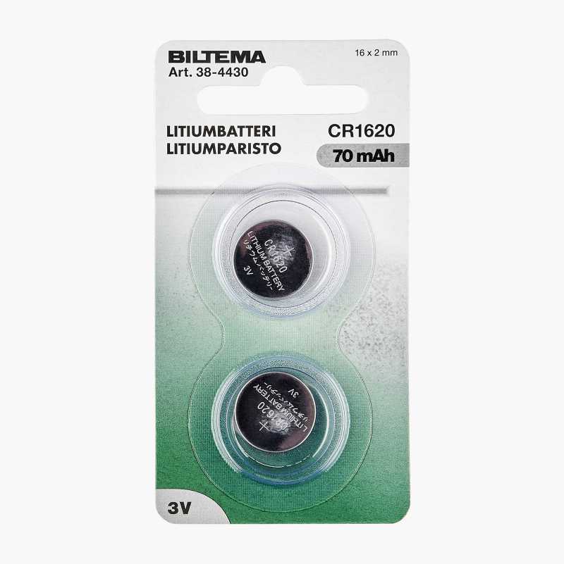 CR1620 Litiumbatteri, 2 stk.