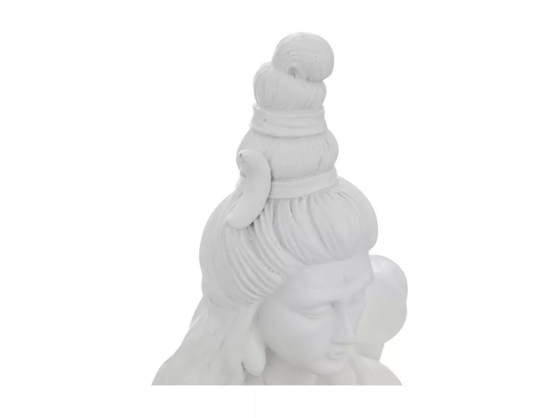 Objet déco Statue Shiva en résine Blanche H 28 cm