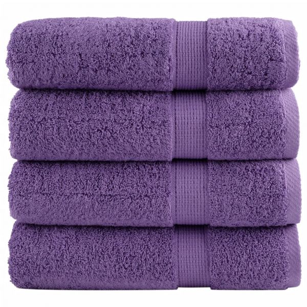 vidaXL Toalhas de Banho Premium Solund 4 Peças 100x150 cm 600 Gsm Verde - 416030809