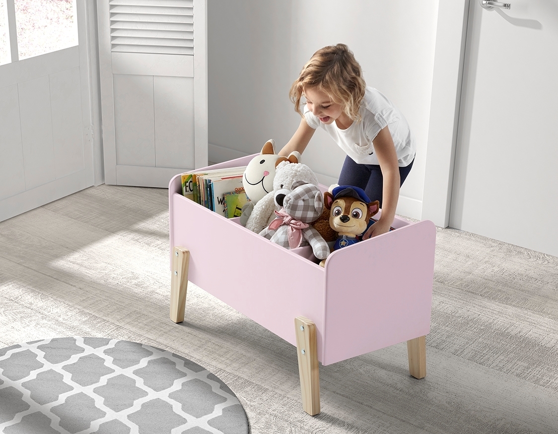 Spielkiste KIDDY - rosa- mit 3 Fächern