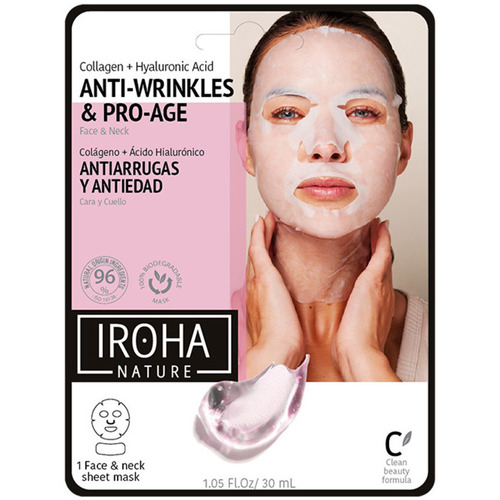 Iroha Nature - 100% Cotton Face & Neck Mask Collagen-antiage