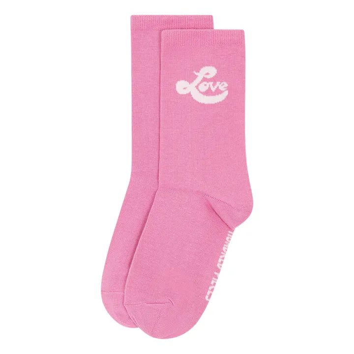 Hundred Pieces Chaussettes Pink Lover | Blanc