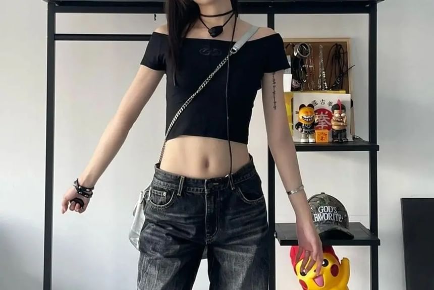 Jerolenea - Lage taille bootcut jeans